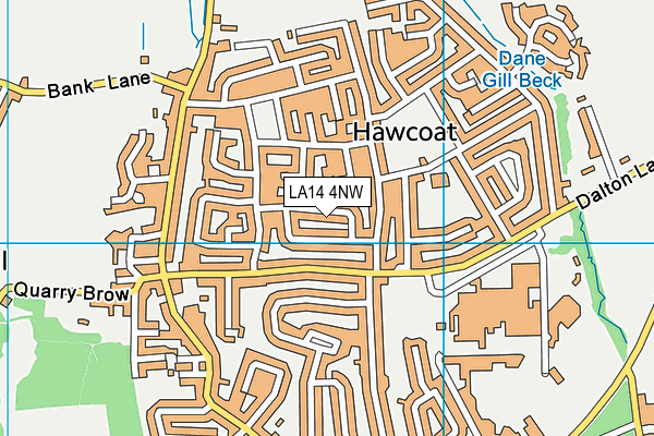 LA14 4NW map - OS VectorMap District (Ordnance Survey)