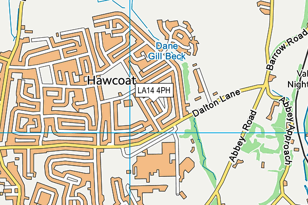 LA14 4PH map - OS VectorMap District (Ordnance Survey)