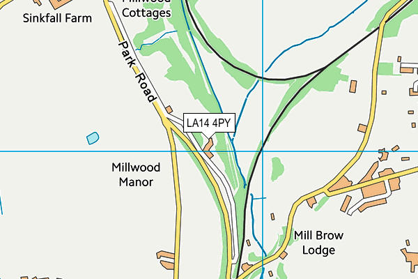 LA14 4PY map - OS VectorMap District (Ordnance Survey)
