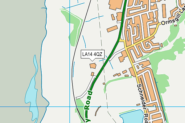LA14 4QZ map - OS VectorMap District (Ordnance Survey)