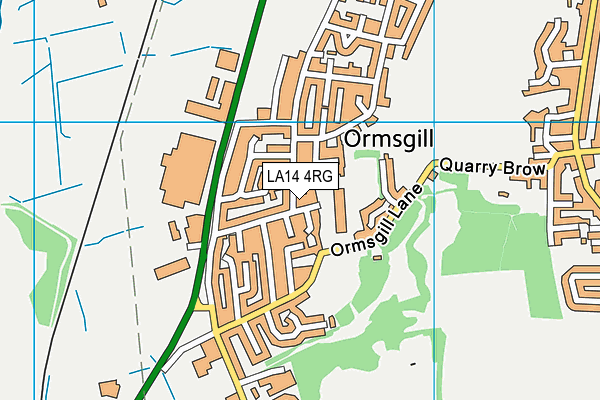 LA14 4RG map - OS VectorMap District (Ordnance Survey)