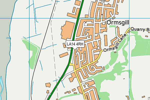 LA14 4RH map - OS VectorMap District (Ordnance Survey)