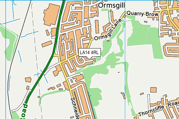 LA14 4RL map - OS VectorMap District (Ordnance Survey)