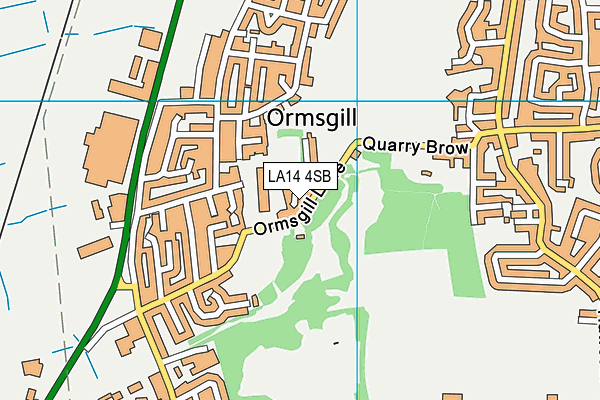 LA14 4SB map - OS VectorMap District (Ordnance Survey)