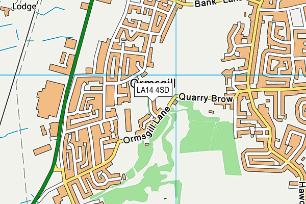 LA14 4SD map - OS VectorMap District (Ordnance Survey)