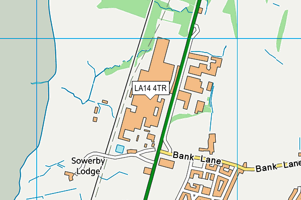 LA14 4TR map - OS VectorMap District (Ordnance Survey)