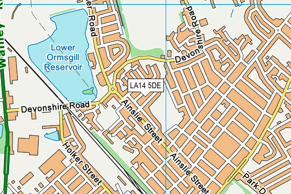 LA14 5DE map - OS VectorMap District (Ordnance Survey)