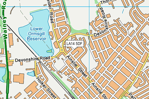 LA14 5DF map - OS VectorMap District (Ordnance Survey)