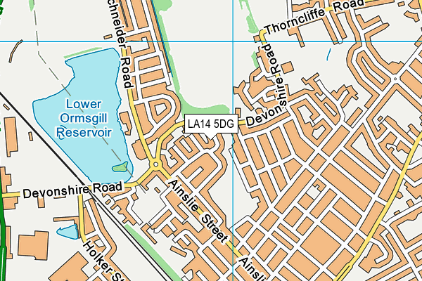 LA14 5DG map - OS VectorMap District (Ordnance Survey)