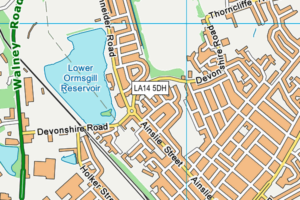 LA14 5DH map - OS VectorMap District (Ordnance Survey)