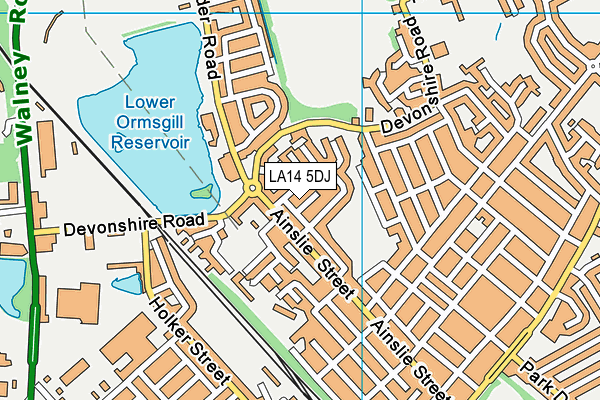 LA14 5DJ map - OS VectorMap District (Ordnance Survey)