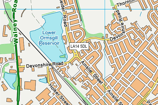 LA14 5DL map - OS VectorMap District (Ordnance Survey)
