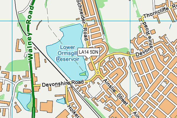 LA14 5DN map - OS VectorMap District (Ordnance Survey)