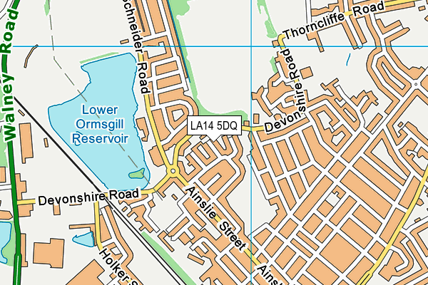 LA14 5DQ map - OS VectorMap District (Ordnance Survey)