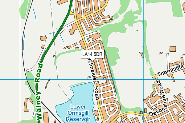 LA14 5DR map - OS VectorMap District (Ordnance Survey)