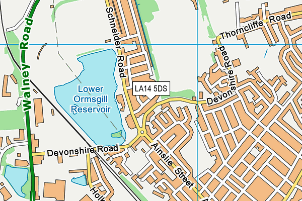 LA14 5DS map - OS VectorMap District (Ordnance Survey)