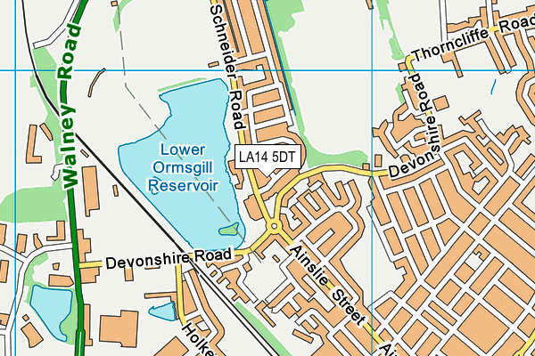 LA14 5DT map - OS VectorMap District (Ordnance Survey)