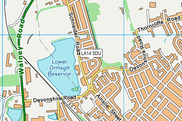 LA14 5DU map - OS VectorMap District (Ordnance Survey)