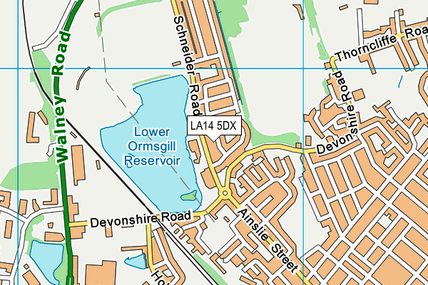 LA14 5DX map - OS VectorMap District (Ordnance Survey)