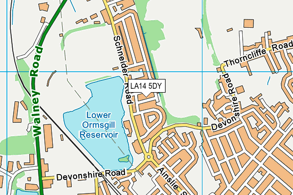 LA14 5DY map - OS VectorMap District (Ordnance Survey)