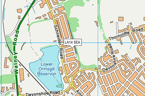 LA14 5EA map - OS VectorMap District (Ordnance Survey)