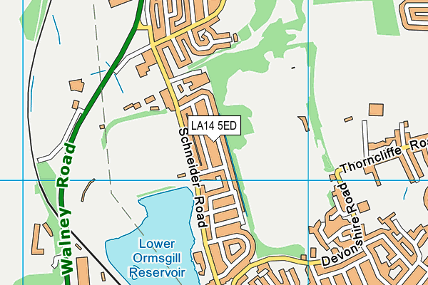 LA14 5ED map - OS VectorMap District (Ordnance Survey)