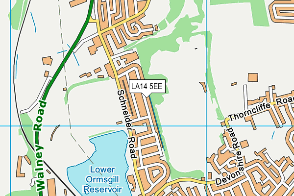 LA14 5EE map - OS VectorMap District (Ordnance Survey)