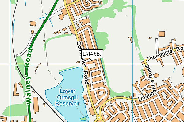 LA14 5EJ map - OS VectorMap District (Ordnance Survey)
