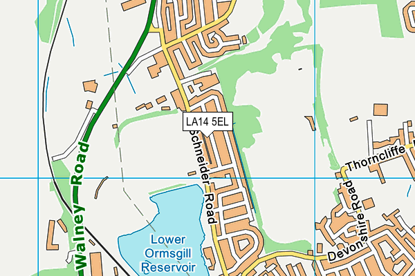 LA14 5EL map - OS VectorMap District (Ordnance Survey)