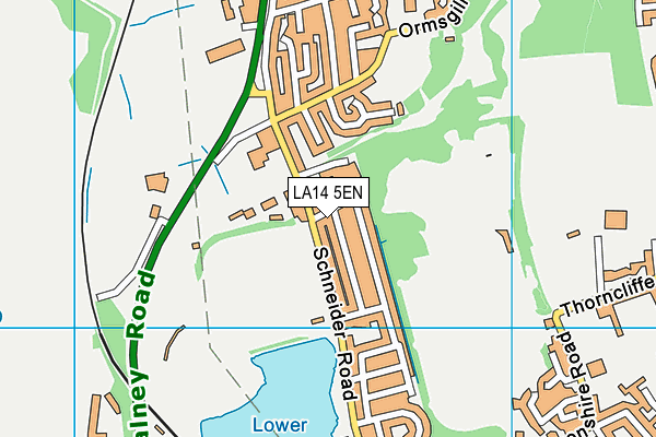LA14 5EN map - OS VectorMap District (Ordnance Survey)