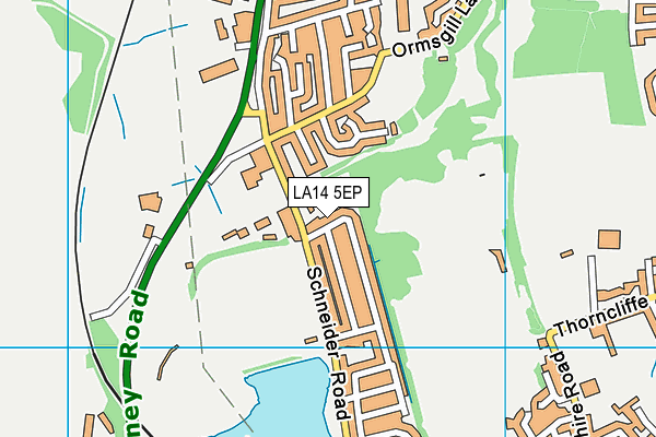 LA14 5EP map - OS VectorMap District (Ordnance Survey)