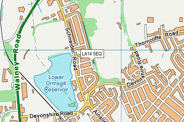 LA14 5EQ map - OS VectorMap District (Ordnance Survey)