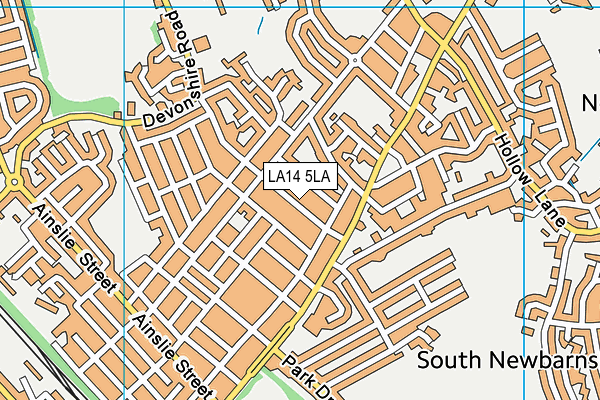 LA14 5LA map - OS VectorMap District (Ordnance Survey)