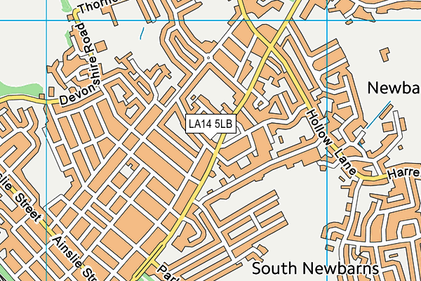 LA14 5LB map - OS VectorMap District (Ordnance Survey)