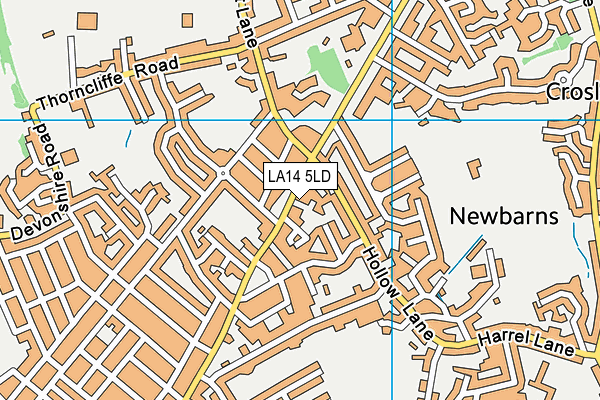 LA14 5LD map - OS VectorMap District (Ordnance Survey)