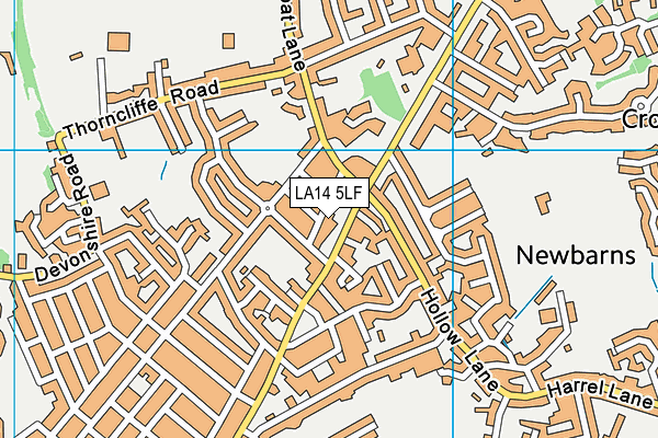 LA14 5LF map - OS VectorMap District (Ordnance Survey)