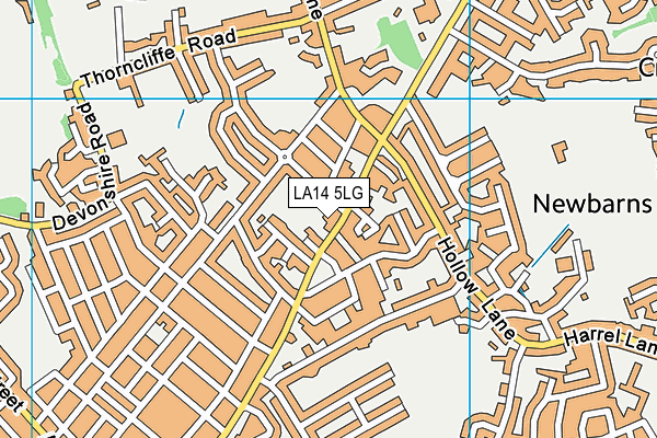 LA14 5LG map - OS VectorMap District (Ordnance Survey)