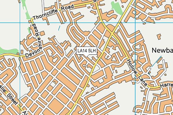 LA14 5LH map - OS VectorMap District (Ordnance Survey)