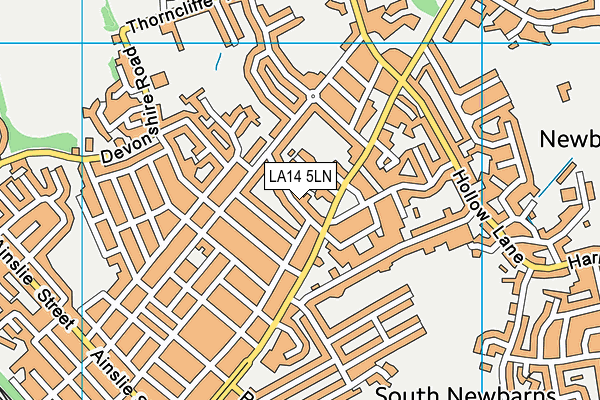 LA14 5LN map - OS VectorMap District (Ordnance Survey)