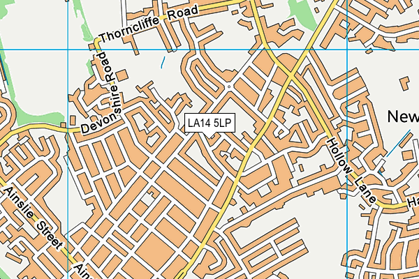 LA14 5LP map - OS VectorMap District (Ordnance Survey)