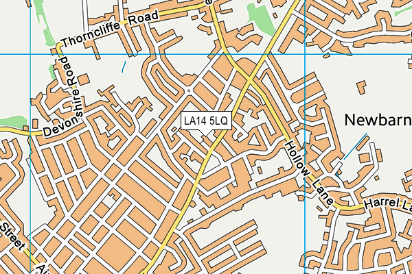 West Mount Bowling And Tennis Club map (LA14 5LQ) - OS VectorMap District (Ordnance Survey)