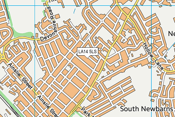 LA14 5LS map - OS VectorMap District (Ordnance Survey)