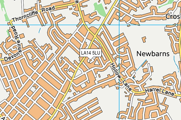 LA14 5LU map - OS VectorMap District (Ordnance Survey)