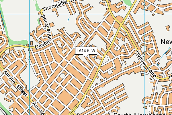 LA14 5LW map - OS VectorMap District (Ordnance Survey)
