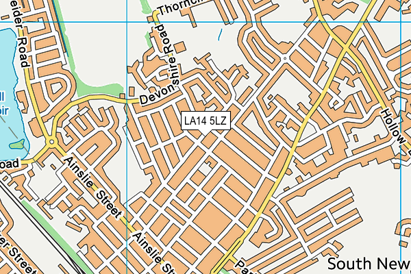 LA14 5LZ map - OS VectorMap District (Ordnance Survey)