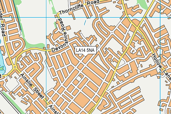LA14 5NA map - OS VectorMap District (Ordnance Survey)