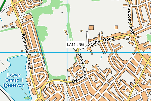 LA14 5NG map - OS VectorMap District (Ordnance Survey)