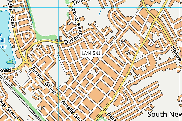 LA14 5NJ map - OS VectorMap District (Ordnance Survey)