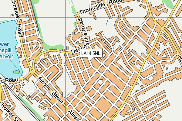 LA14 5NL map - OS VectorMap District (Ordnance Survey)