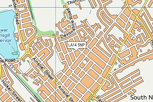 LA14 5NP map - OS VectorMap District (Ordnance Survey)